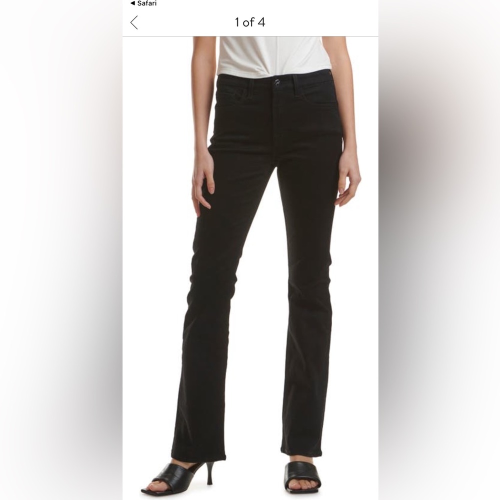 7 for all Mankind by Jen7 black slim bootcut jeans